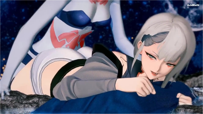 Lucy x Futa Rebecca having fun (WuWa x Cyberpunk) sex video