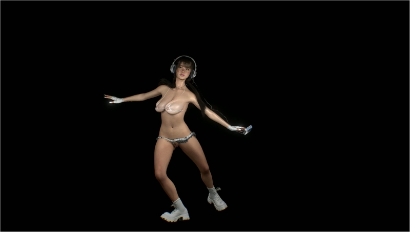 Megan Dancing Get Lucky | See-Through Micro Bikini & No Panties