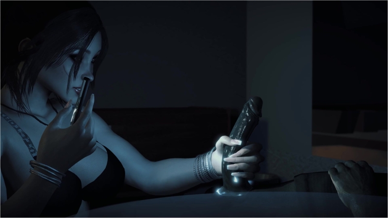 [Love Wolf] Goth Girl Handjob + Cowgirl Fuck - Test Video