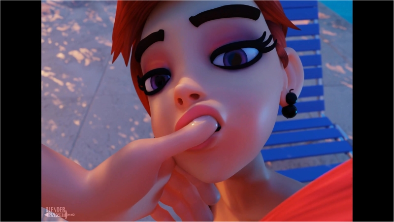 [BlenderKnight] Cartoom redheads Blowjob on pool