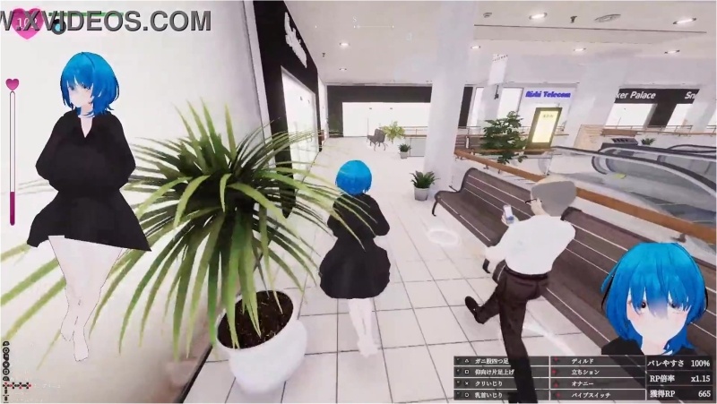 [Play video 012] A plump, chubby girl sneaks into a shopping mall!